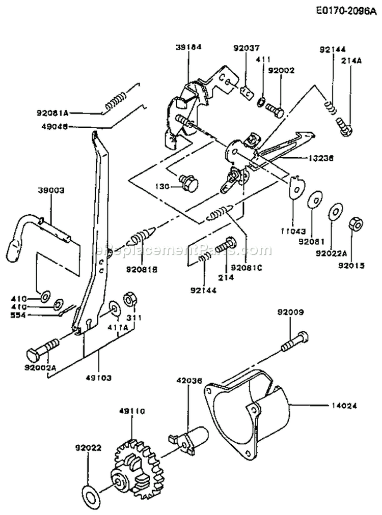 Page C Diagram and Parts List for FG300D ES03 Kawasaki Engine