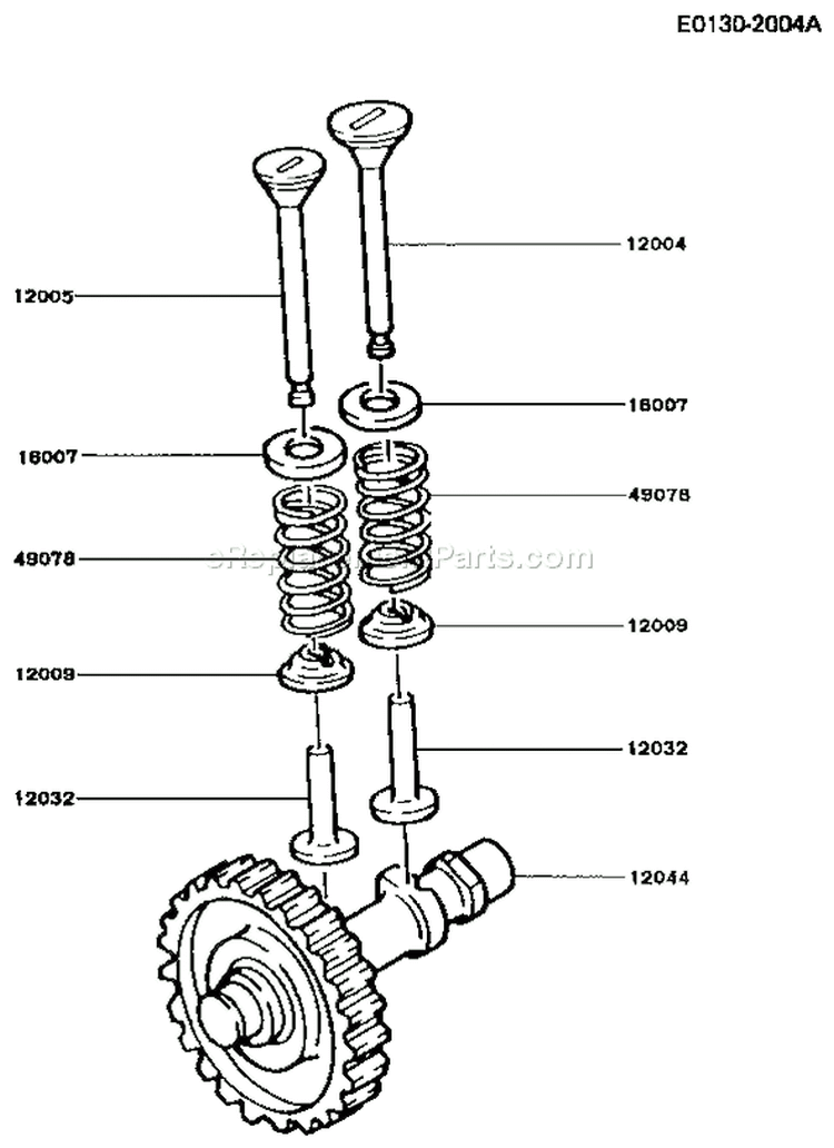 Page L Diagram and Parts List for FG300D BS05 Kawasaki Engine