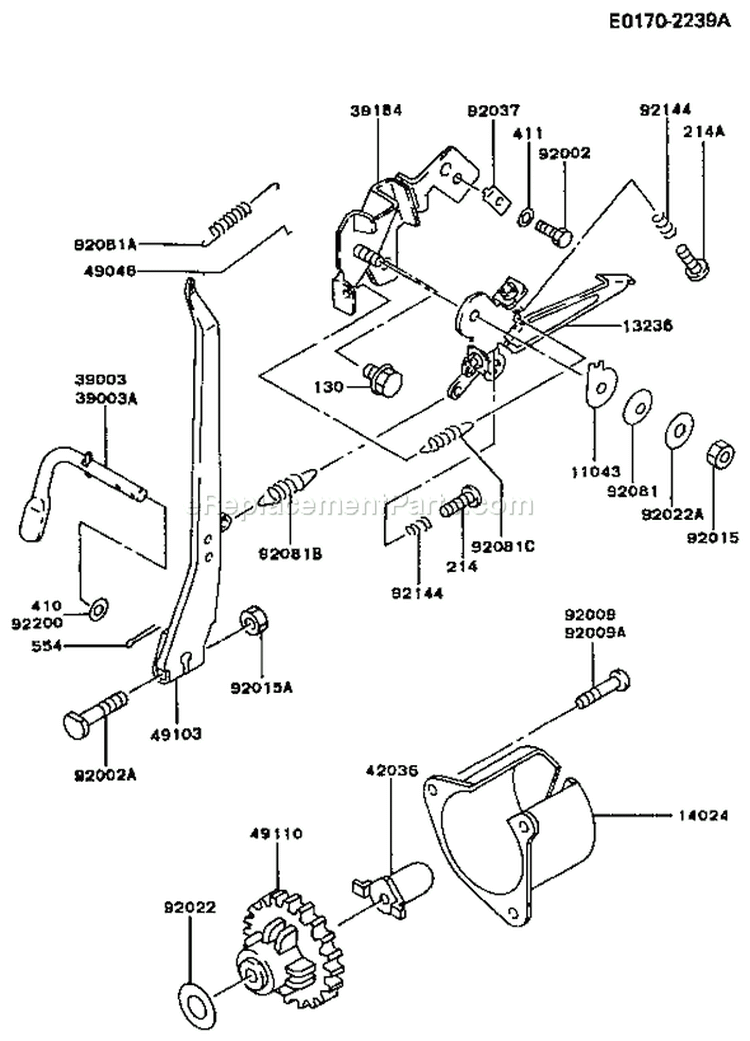 Page C Diagram and Parts List for FG300D FS01 Kawasaki Engine