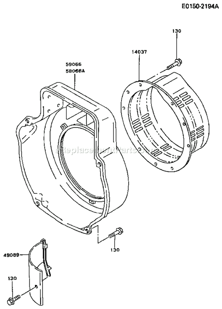 Page D Diagram and Parts List for FG300D FS01 Kawasaki Engine