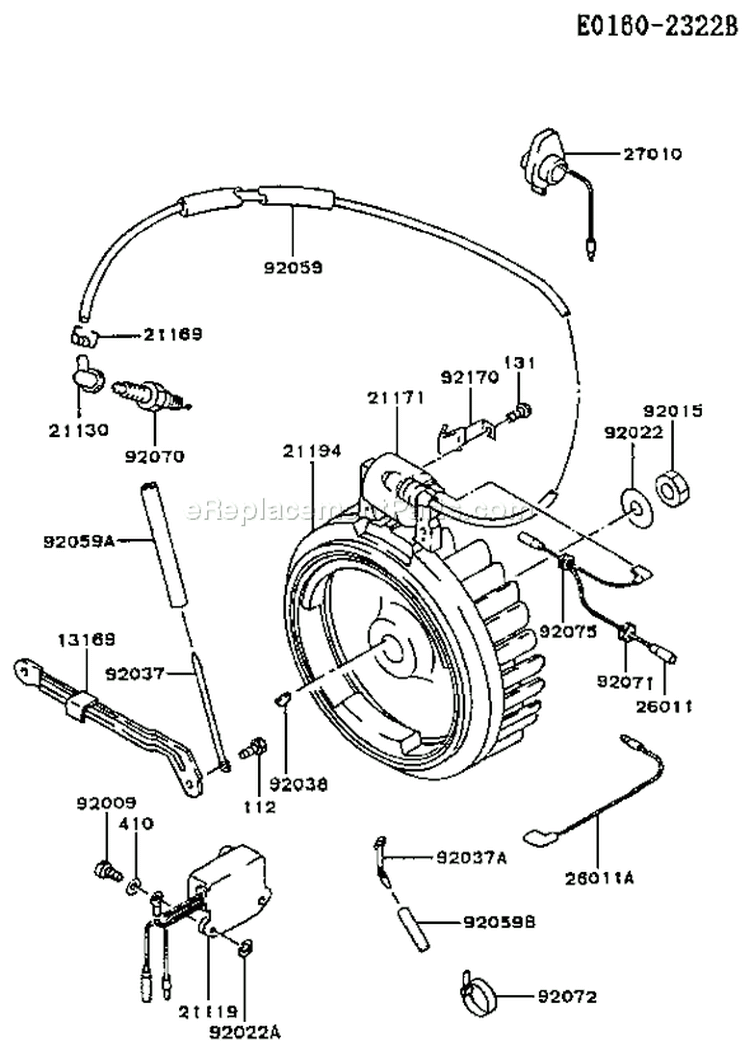 Page F Diagram and Parts List for FG300D FS02 Kawasaki Engine