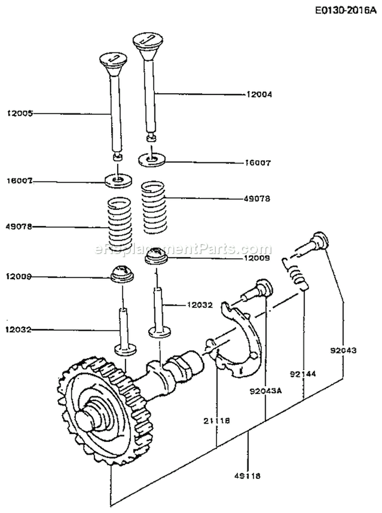 Page L Diagram and Parts List for FG300D HS00 Kawasaki Engine