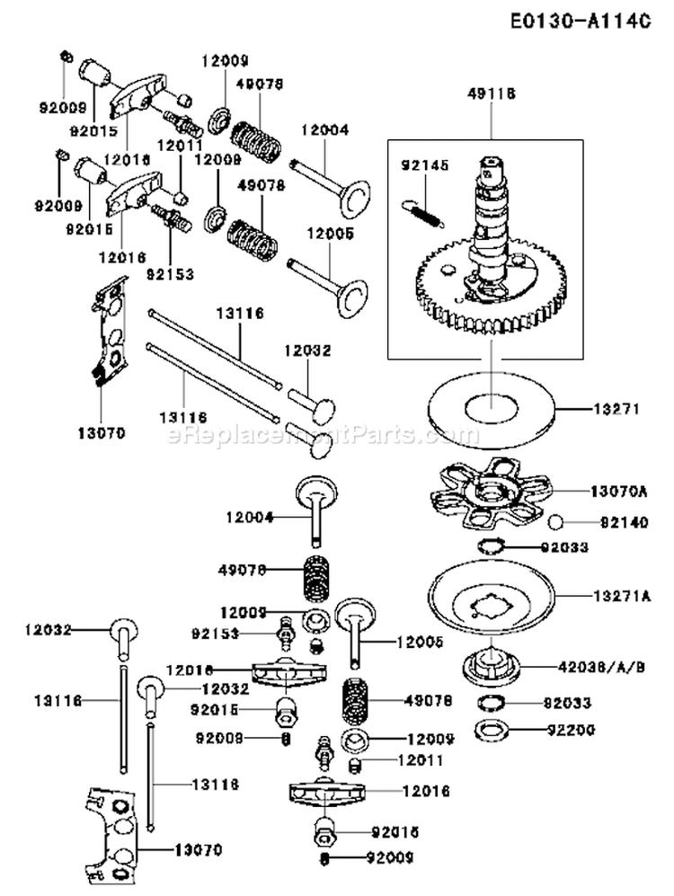 Page L Diagram and Parts List for FH381V BS21 Kawasaki Engine