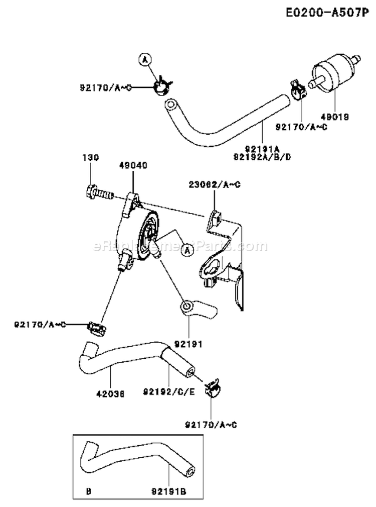 Page G Diagram and Parts List for FH381V CS01 Kawasaki Engine