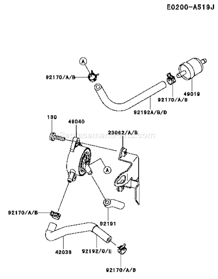 Page G Diagram and Parts List for FH381V CS23 Kawasaki Engine