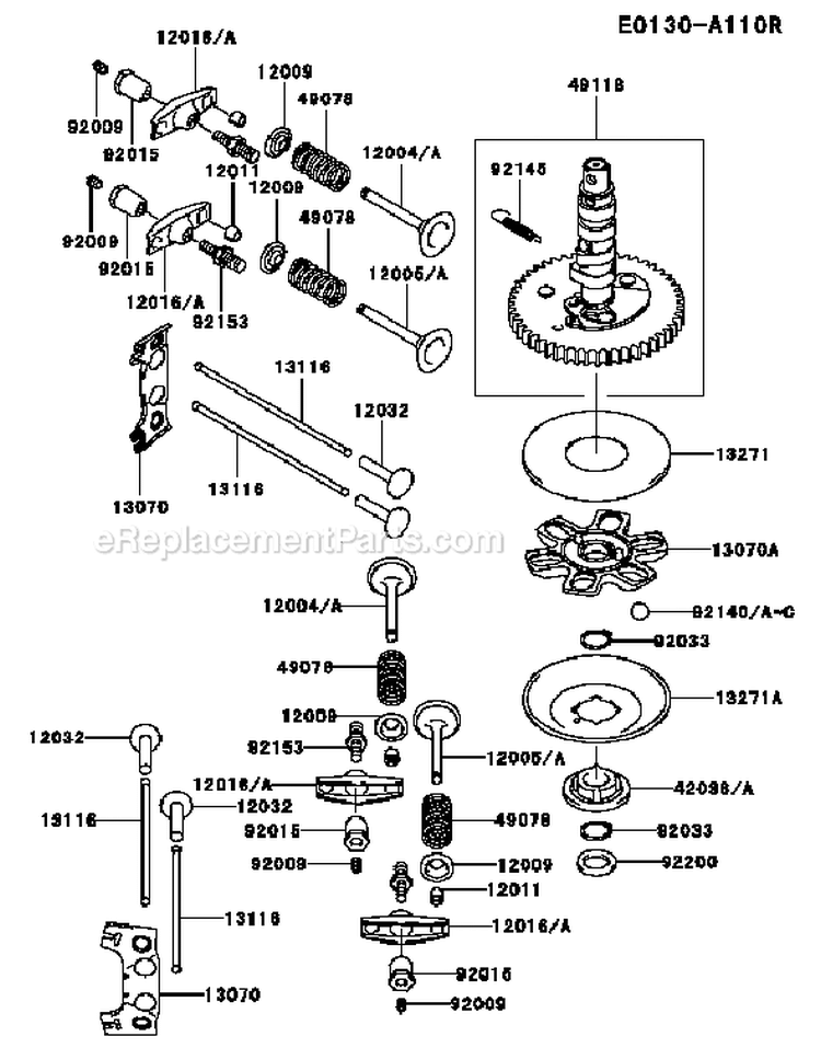 Page L Diagram and Parts List for FH381V DS01 Kawasaki Engine