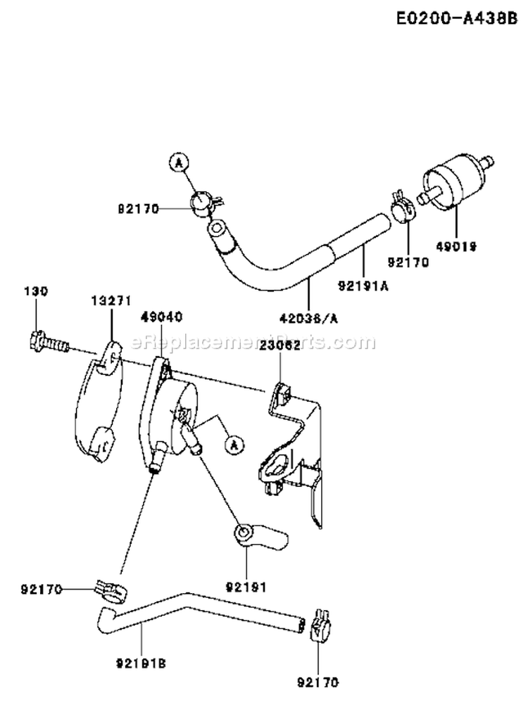 Page G Diagram and Parts List for FH381V DS07 Kawasaki Engine