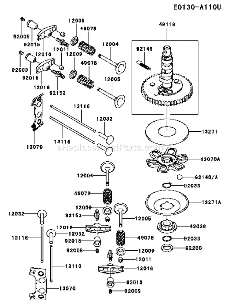 Page L Diagram and Parts List for FH381V DS12 Kawasaki Engine