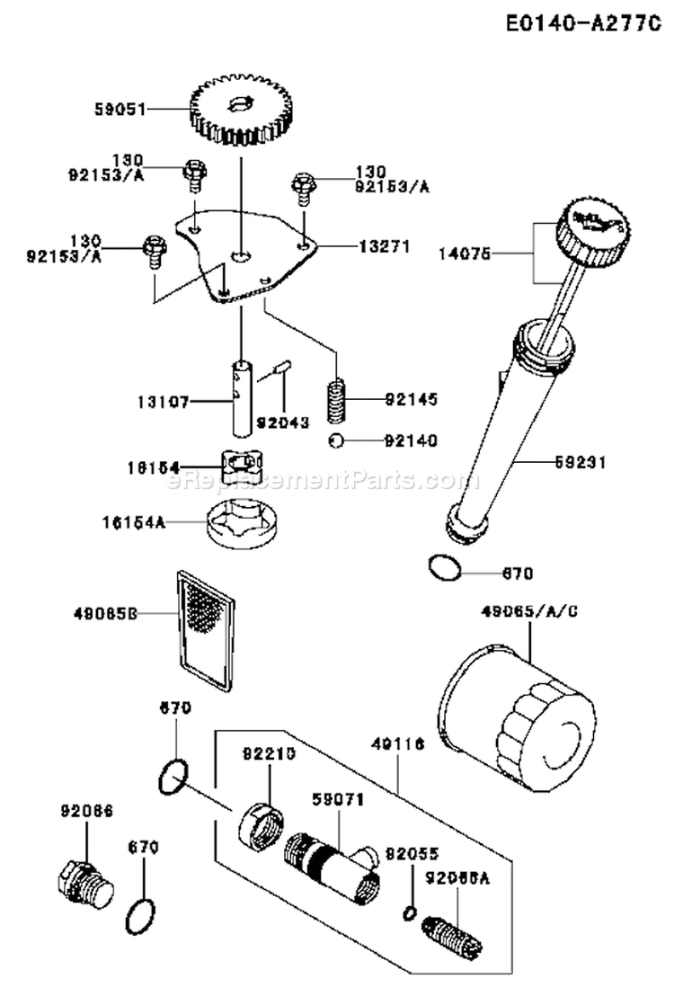 Page I Diagram and Parts List for FH381V FS04 Kawasaki Engine