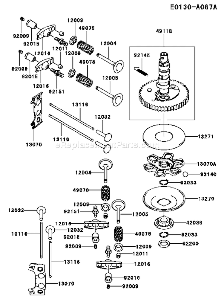 Page L Diagram and Parts List for FH430V AS01 Kawasaki Engine