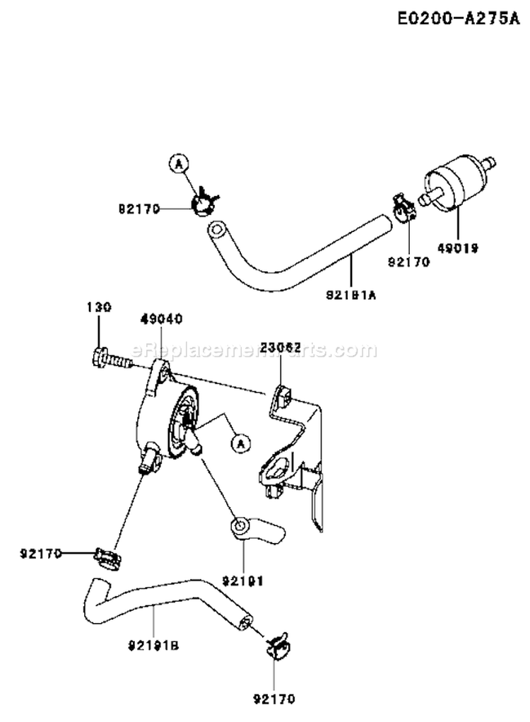 Page G Diagram and Parts List for FH430V AS01 Kawasaki Engine