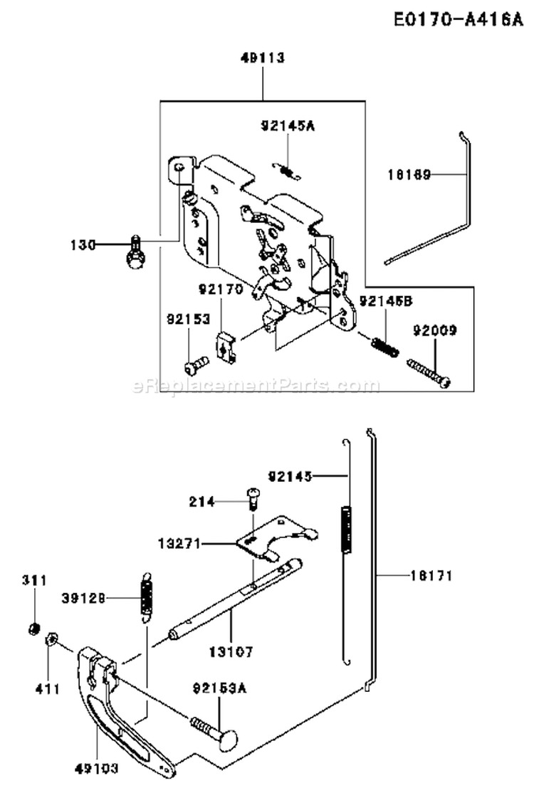 Page C Diagram and Parts List for FH430V AS04 Kawasaki Engine
