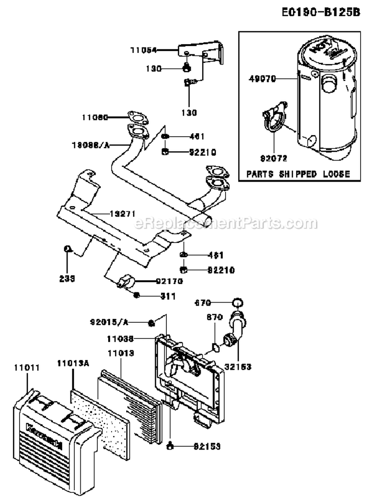 Page A Diagram and Parts List for FH430V AS08 Kawasaki Engine