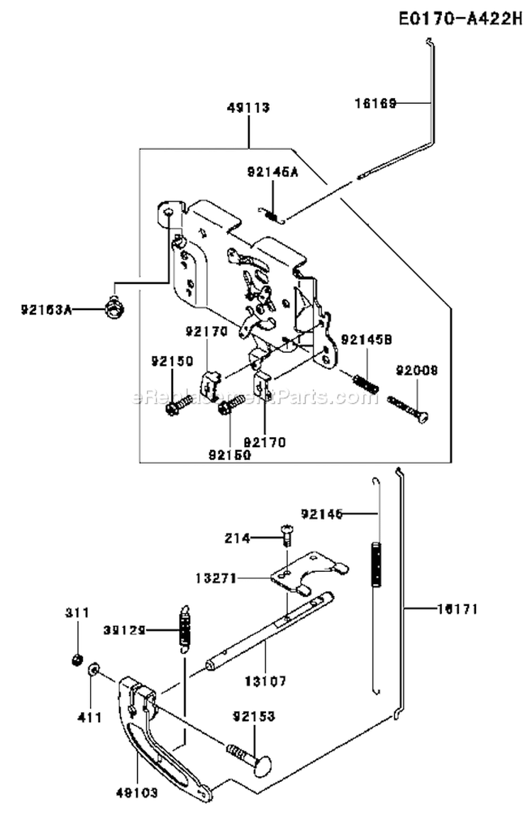 Page C Diagram and Parts List for FH430V AS39 Kawasaki Engine