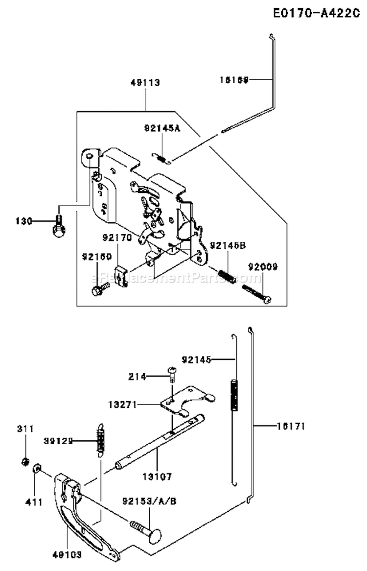 Page C Diagram and Parts List for FH381V DS07 Kawasaki Engine