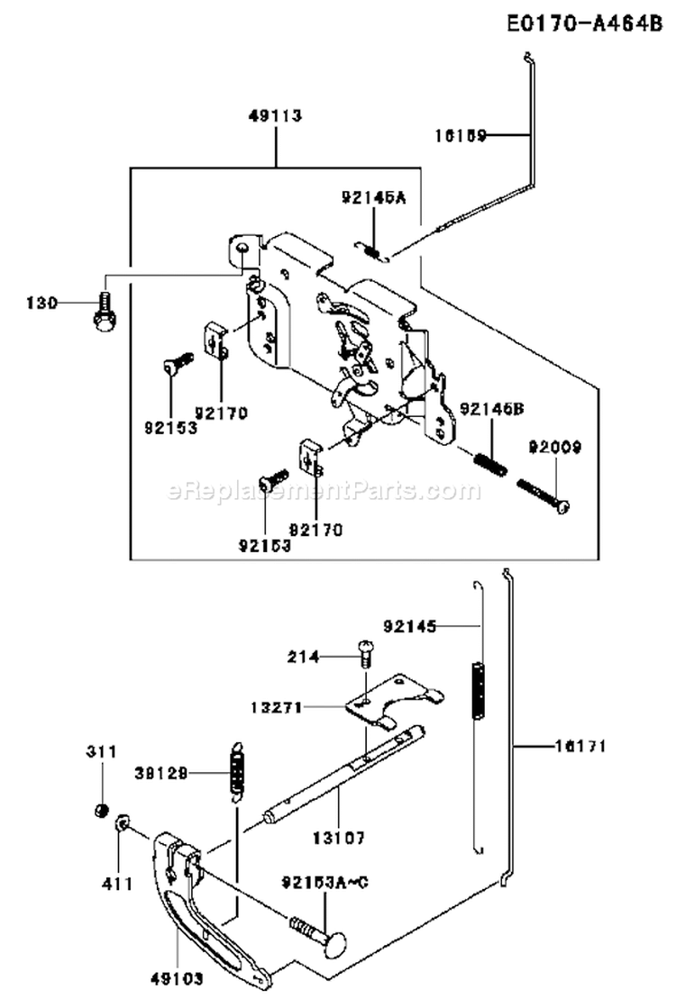 Page C Diagram and Parts List for FH430V AS11 Kawasaki Engine