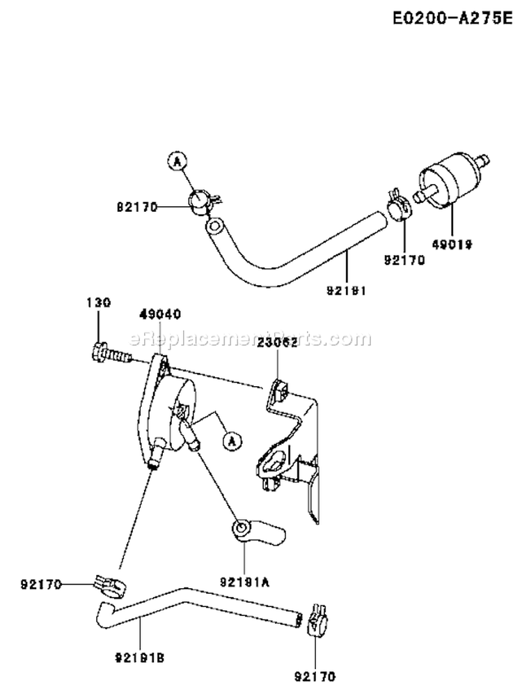 Page G Diagram and Parts List for FH430V AS11 Kawasaki Engine