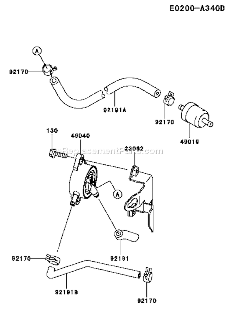 Page G Diagram and Parts List for FH381V BS20 Kawasaki Engine