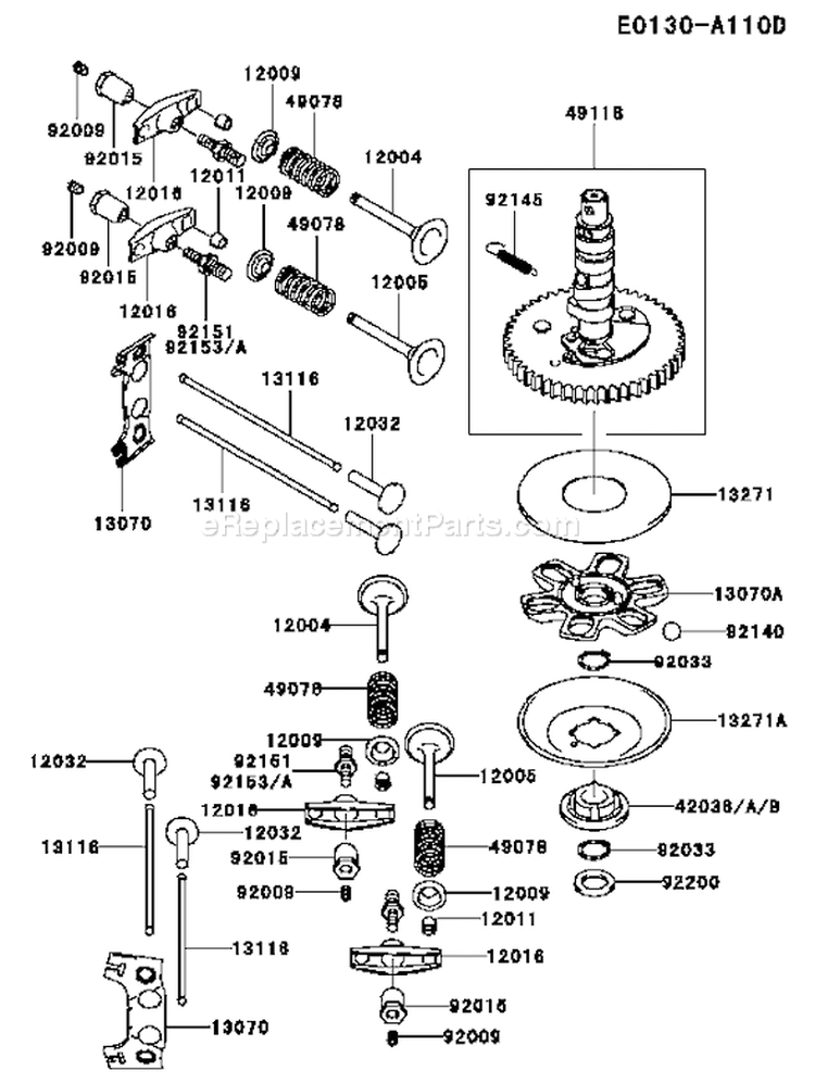 Page L Diagram and Parts List for FH430V BS51 Kawasaki Engine