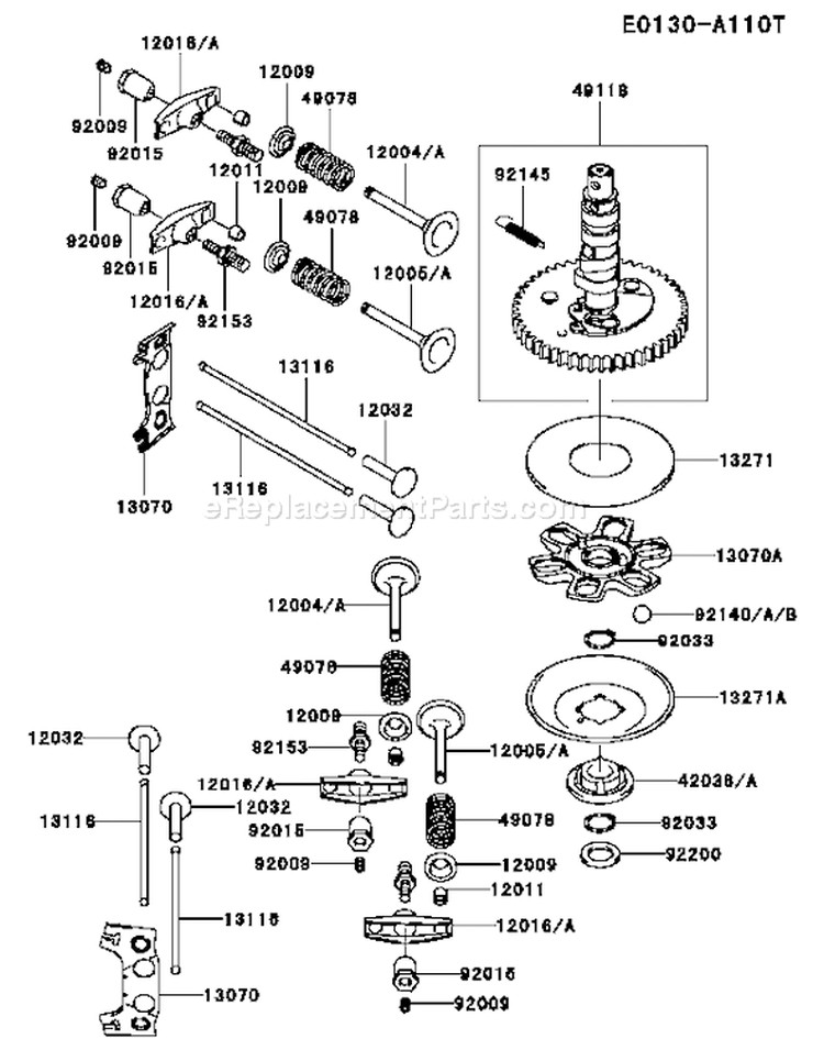 Page L Diagram and Parts List for FH430V BS05 Kawasaki Engine