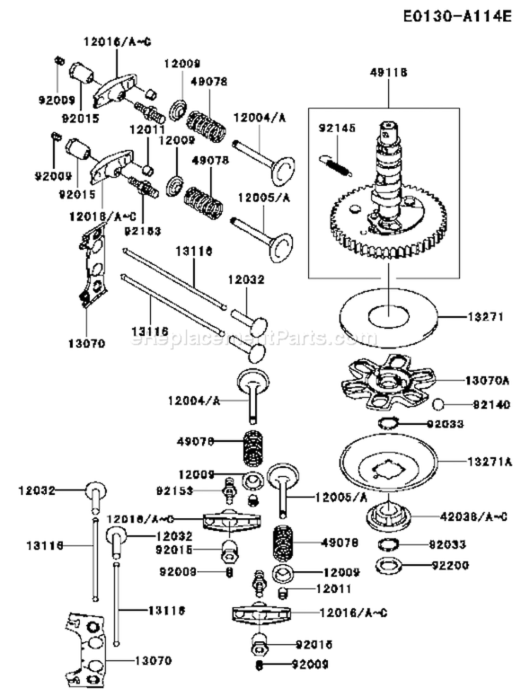 Page L Diagram and Parts List for FH430V AS25 Kawasaki Engine