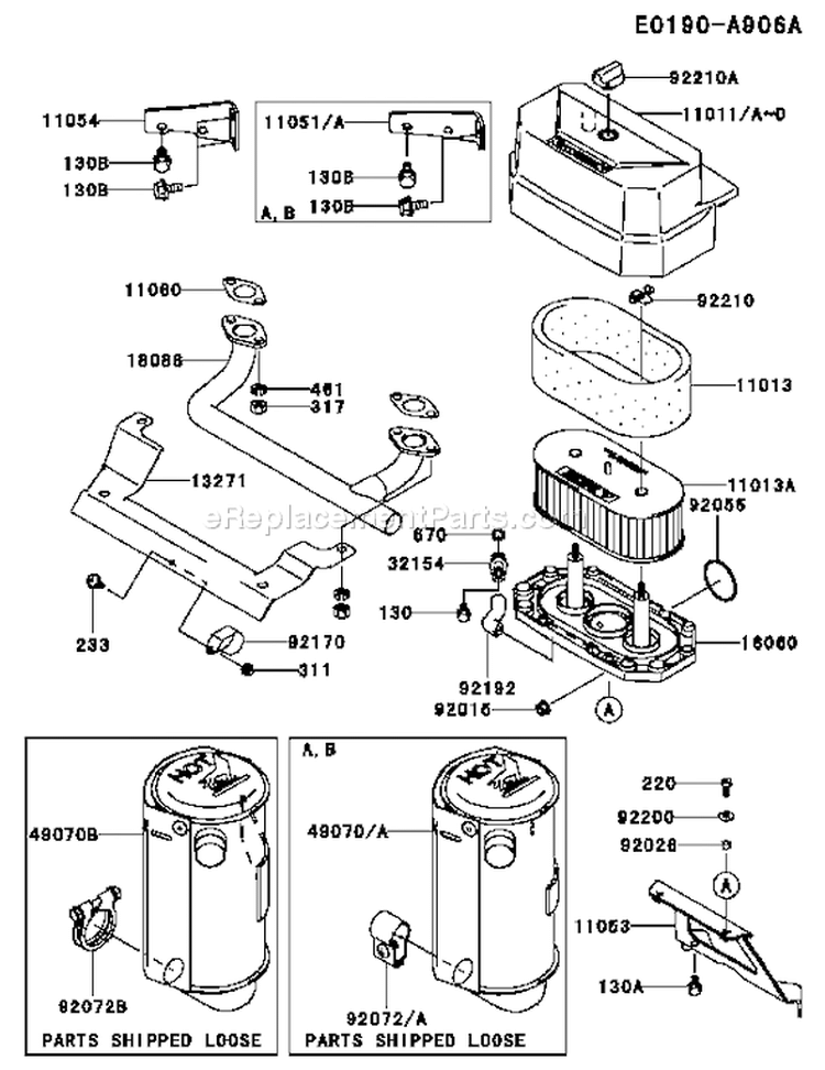 Page A Diagram and Parts List for FH381V BS27 Kawasaki Engine