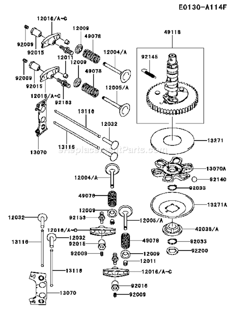 Page L Diagram and Parts List for FH430V CS24 Kawasaki Engine