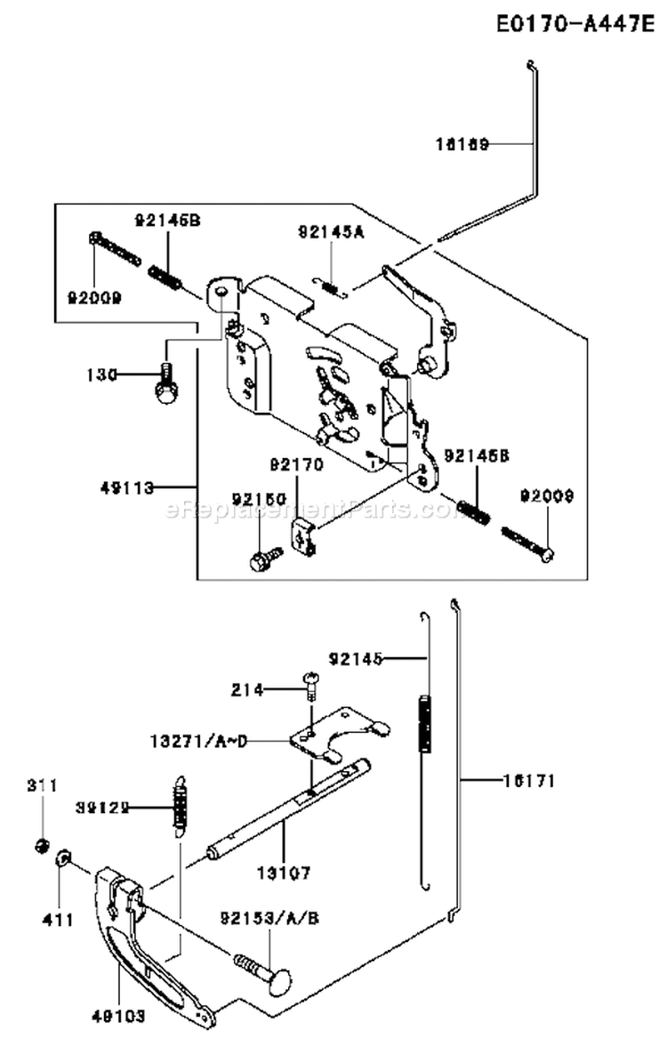 Page C Diagram and Parts List for FH430V AS22 Kawasaki Engine