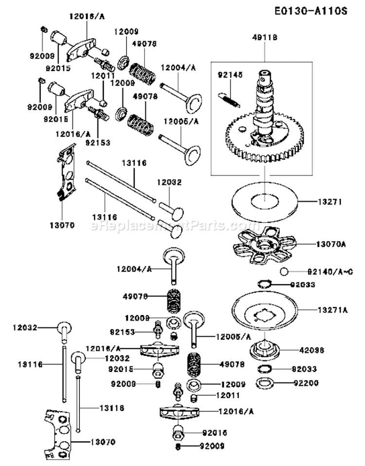 Page L Diagram and Parts List for FH430V AS33 Kawasaki Engine