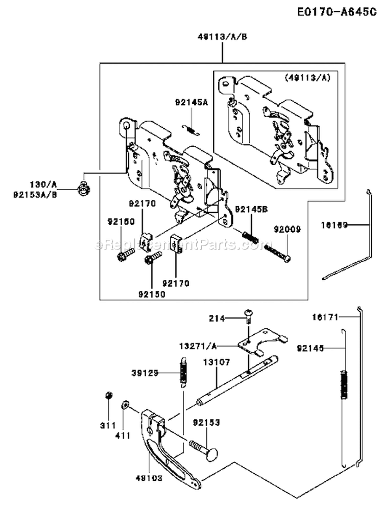 Page C Diagram and Parts List for FH381V BS28 Kawasaki Engine