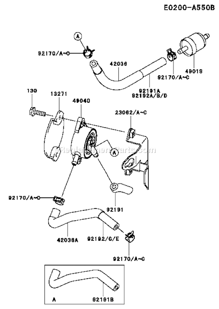 Page G Diagram and Parts List for FH381V BS28 Kawasaki Engine