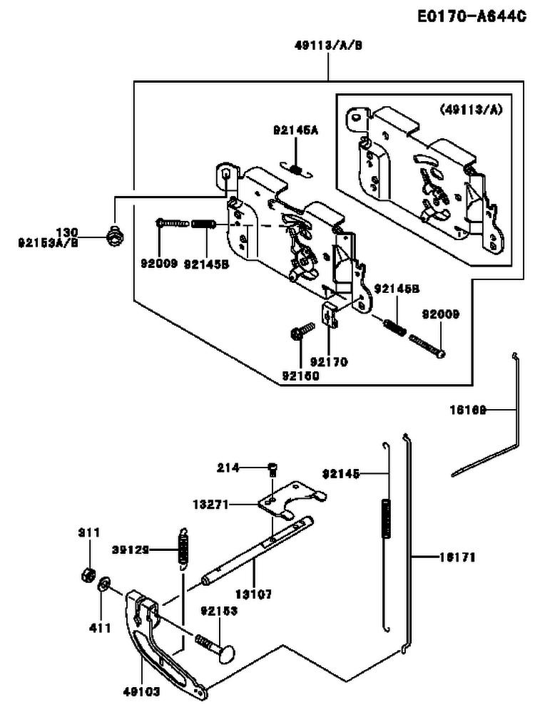 Page C Diagram and Parts List for FH430V DS01 Kawasaki Engine