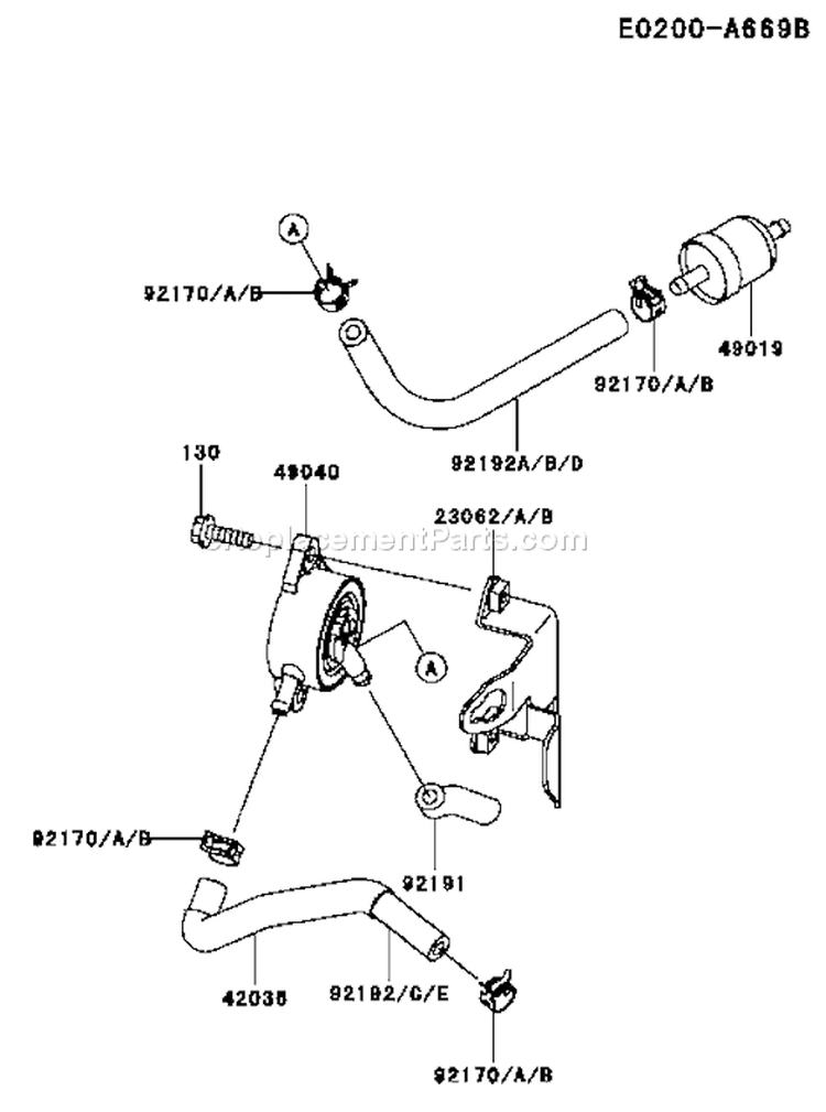 Page G Diagram and Parts List for FH430V CS20 Kawasaki Engine