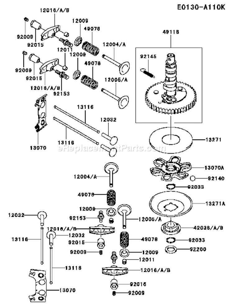 Page L Diagram and Parts List for FH430V BS04 Kawasaki Engine