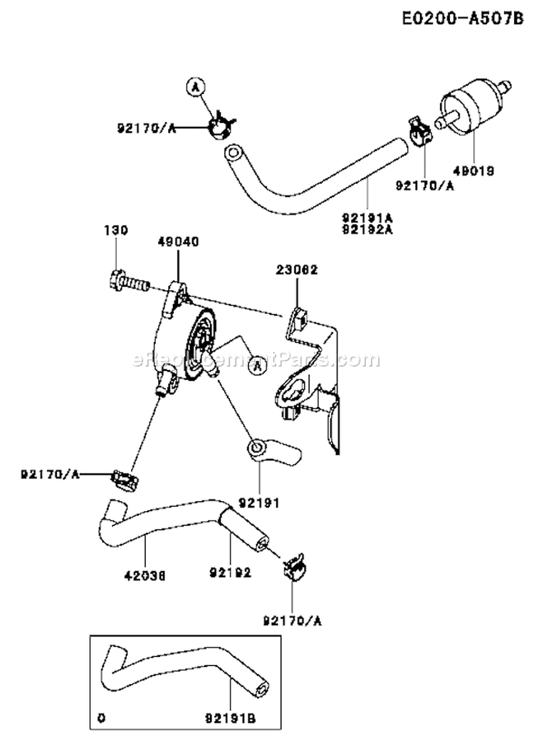 Page G Diagram and Parts List for FH430V DS50 Kawasaki Engine