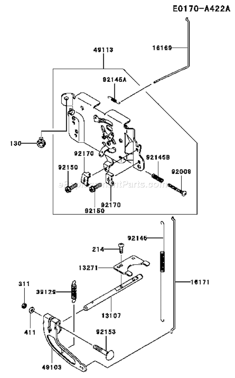 Page C Diagram and Parts List for FH381V ES07 Kawasaki Engine