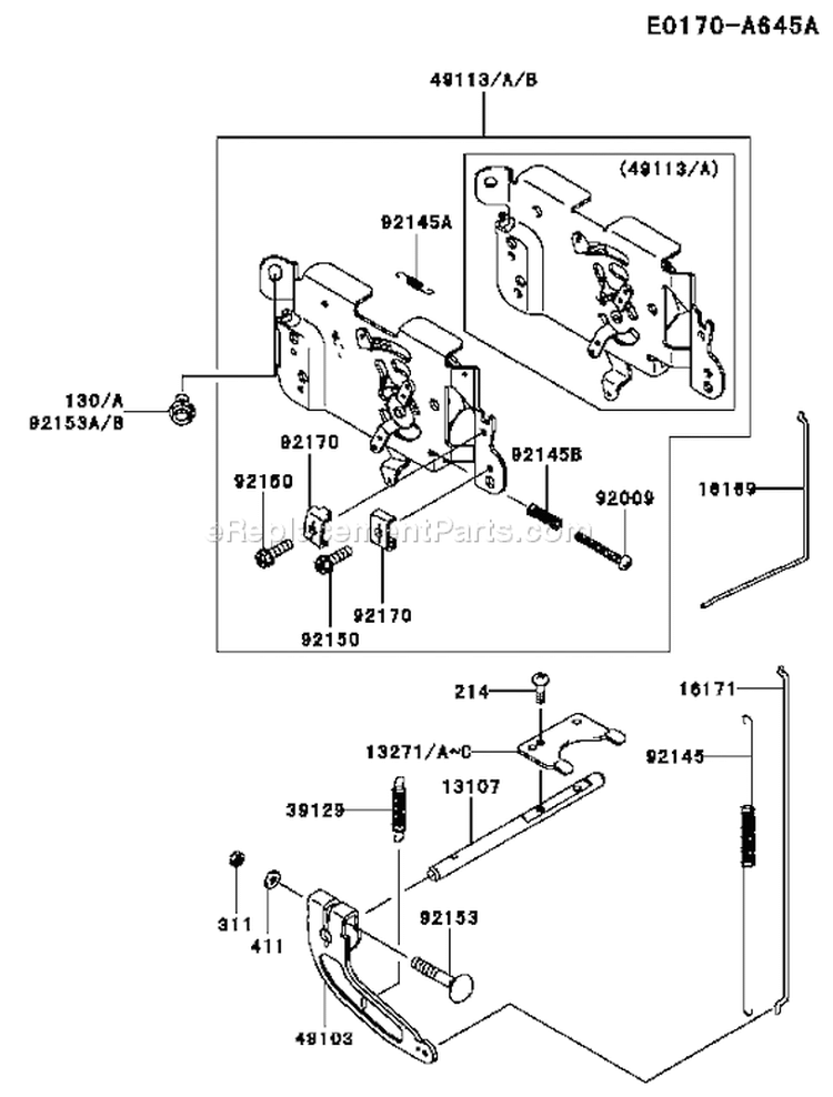 Page C Diagram and Parts List for FH430V ES06 Kawasaki Engine