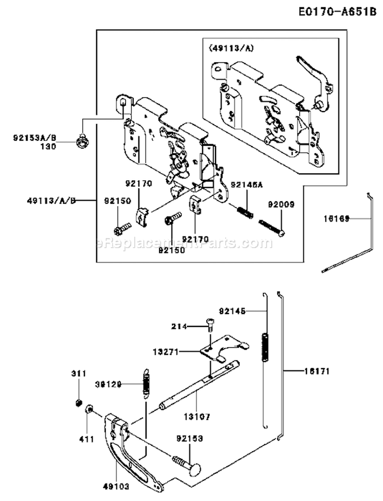Page C Diagram and Parts List for FH430V ES28 Kawasaki Engine