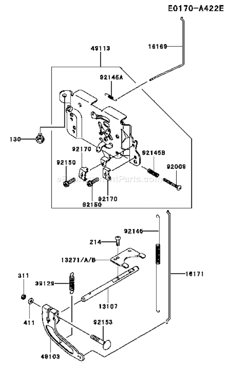 Page C Diagram and Parts List for FH430V GS51 Kawasaki Engine