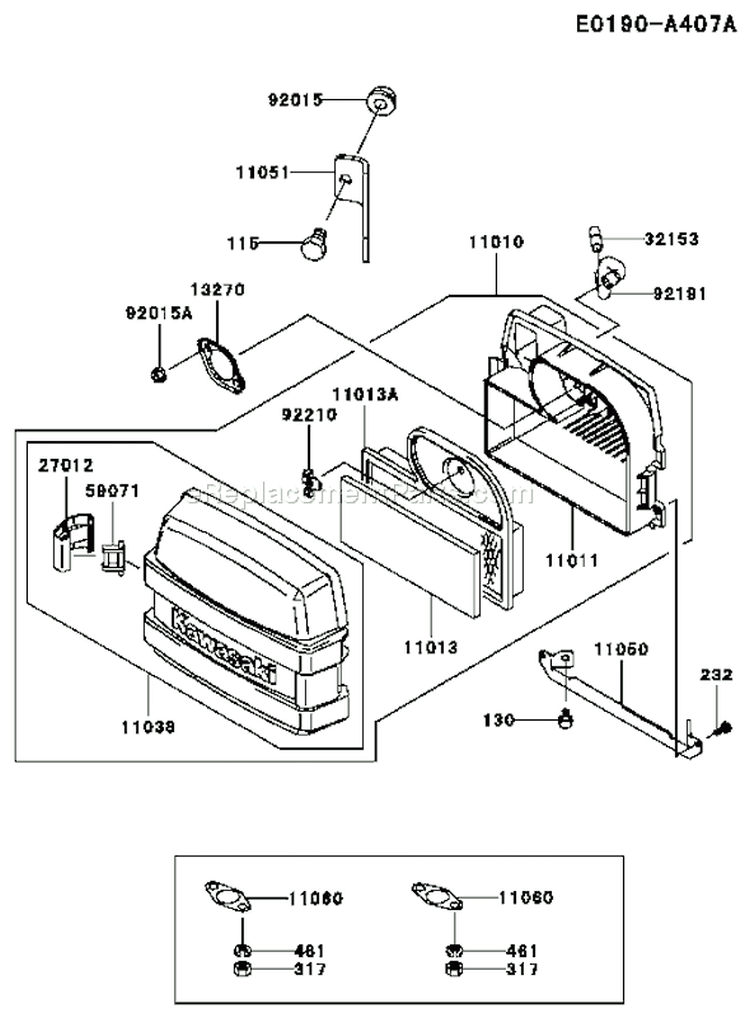 Page A Diagram and Parts List for FH451V AS05 Kawasaki Engine