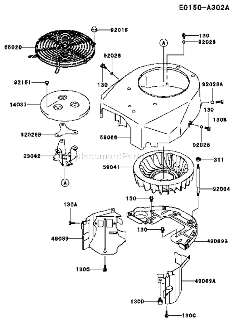 Page D Diagram and Parts List for FH451V AS06 Kawasaki Engine