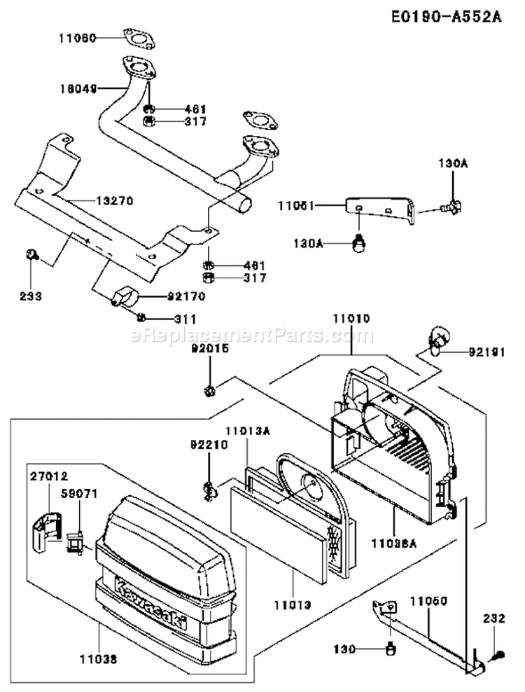 Page A Diagram and Parts List for FH451V AS17 Kawasaki Engine
