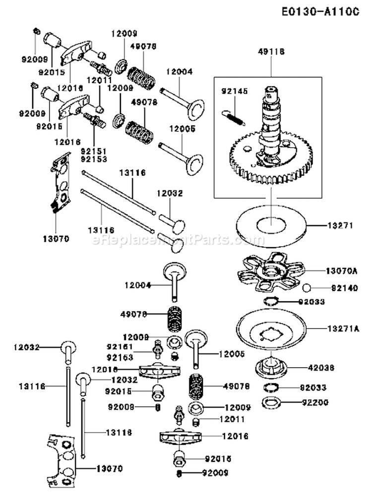 Page L Diagram and Parts List for FH451V AS18 Kawasaki Engine