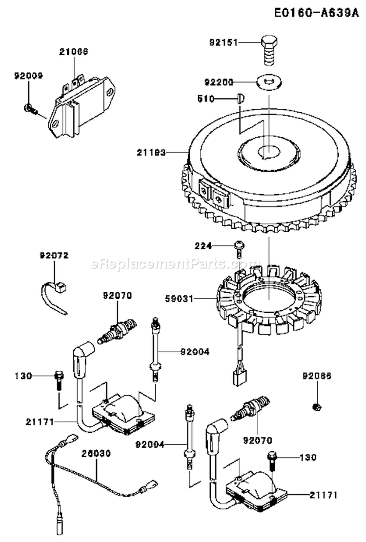 Page F Diagram and Parts List for FH451V AS17 Kawasaki Engine