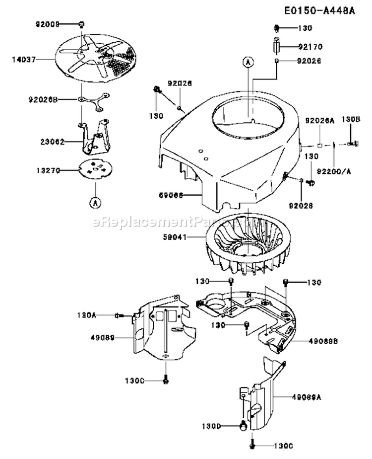 Page D Diagram and Parts List for FH451V AS15 Kawasaki Engine