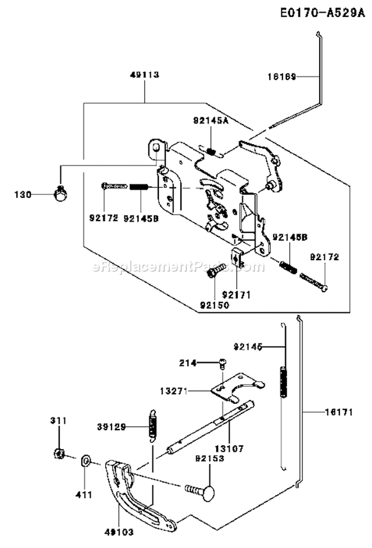 Page C Diagram and Parts List for FH480V AS23 Kawasaki Engine