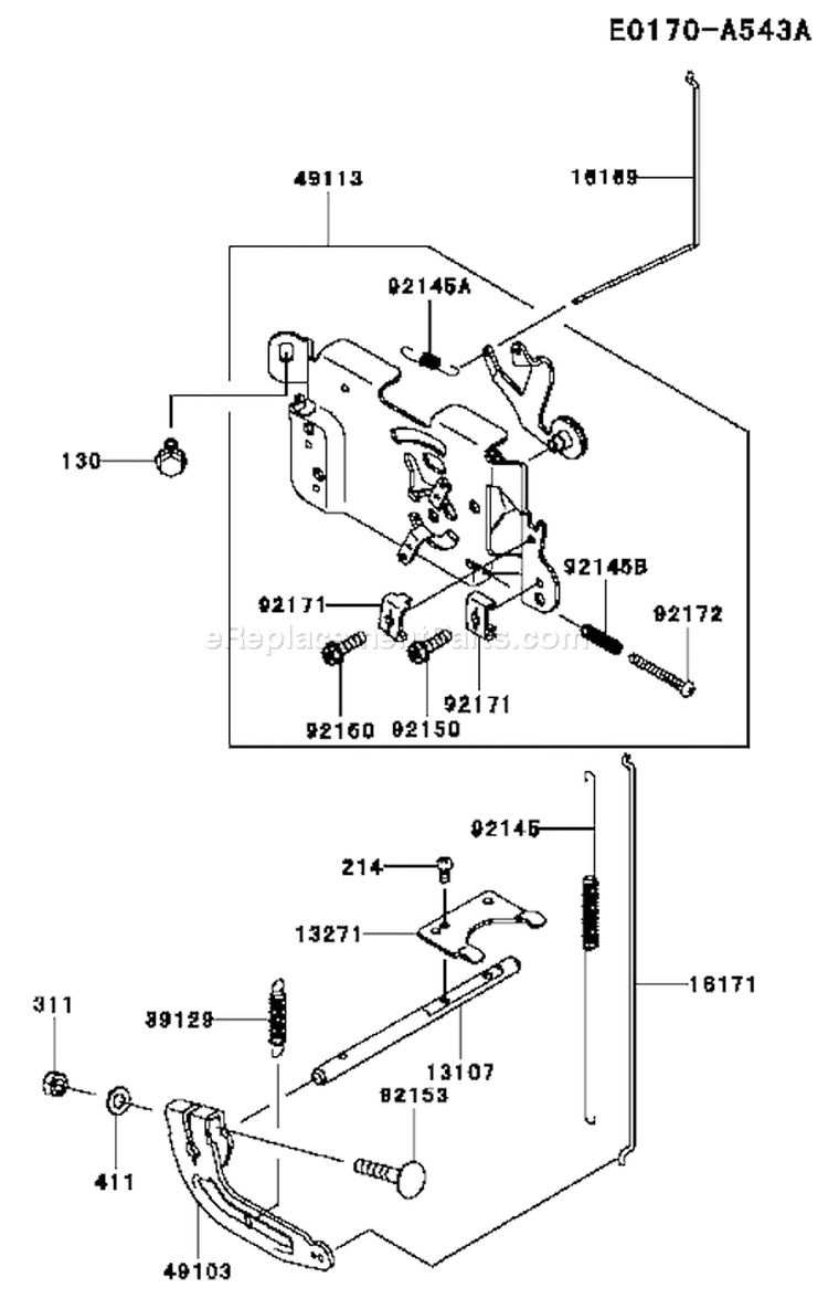 Page C Diagram and Parts List for FH480V AS24 Kawasaki Engine