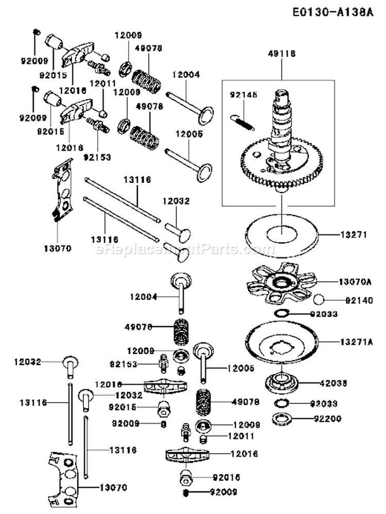 Page L Diagram and Parts List for FH480V DS24 Kawasaki Engine