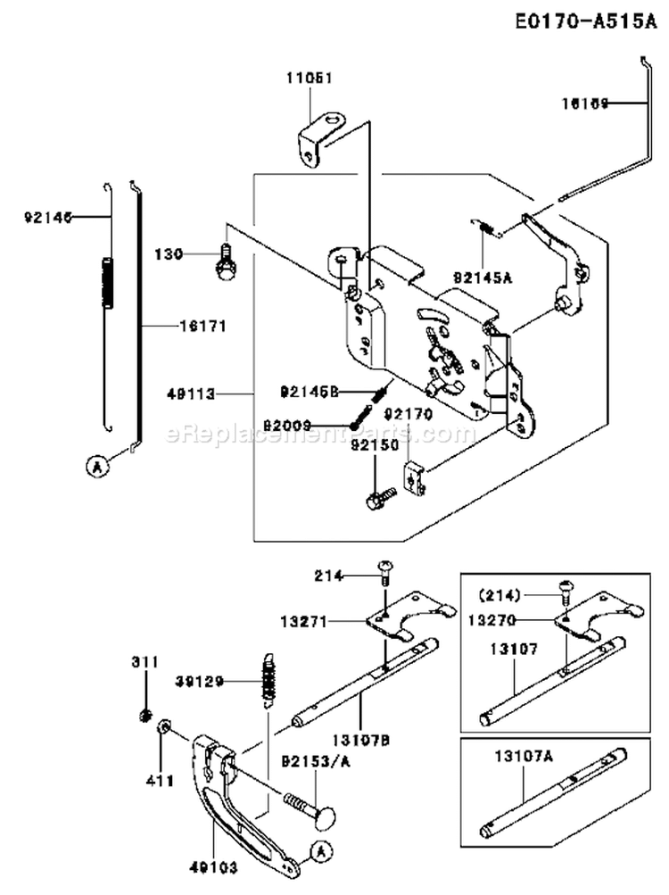 Page C Diagram and Parts List for FH500V AS01 Kawasaki Engine