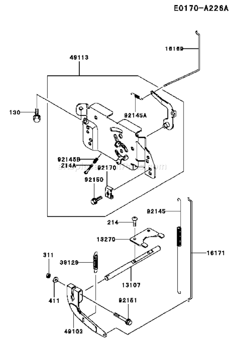 Page C Diagram and Parts List for FH500V AS02 Kawasaki Engine